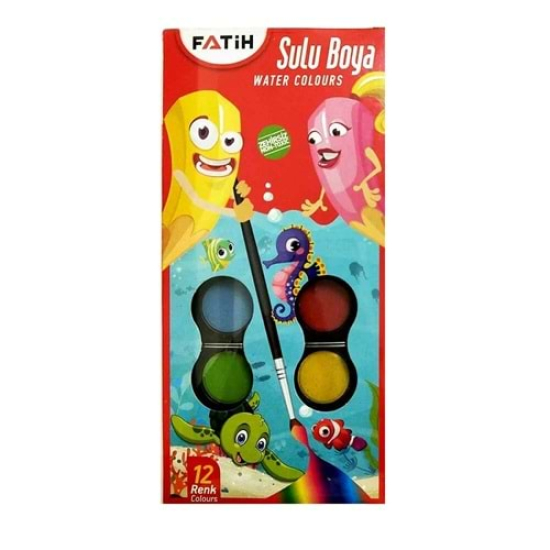 FATİH S-12 SULUBOYA 12 RENK BIG SIZE